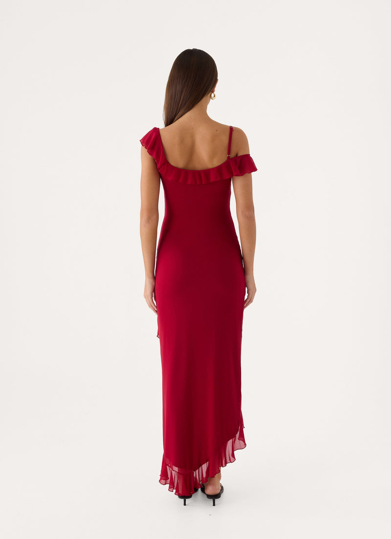 Alessia Midi Dress - Pomegranate Red