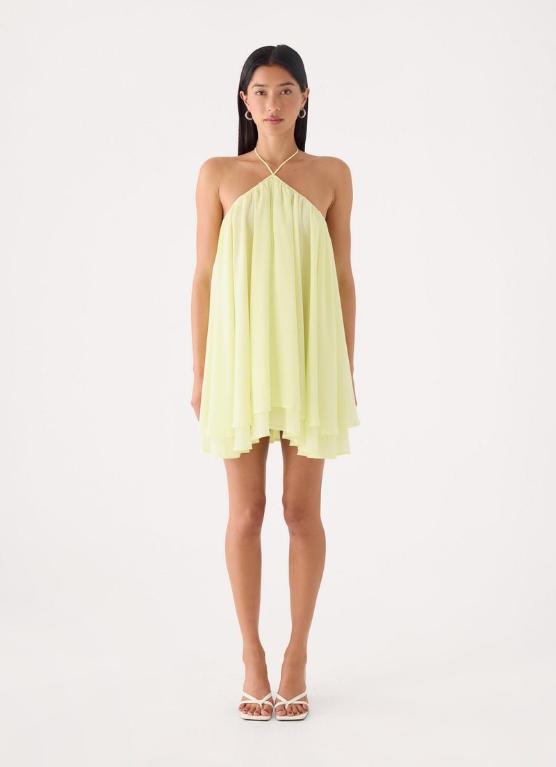 Alicelle Halter Mini Dress - Yellow