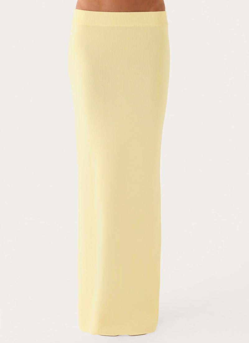 Amarah Knit Maxi Skirt - Yellow