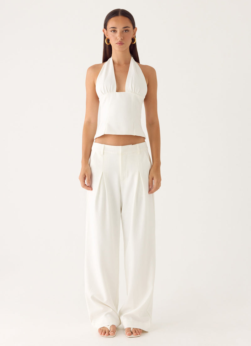 Amrita Halter Top - White