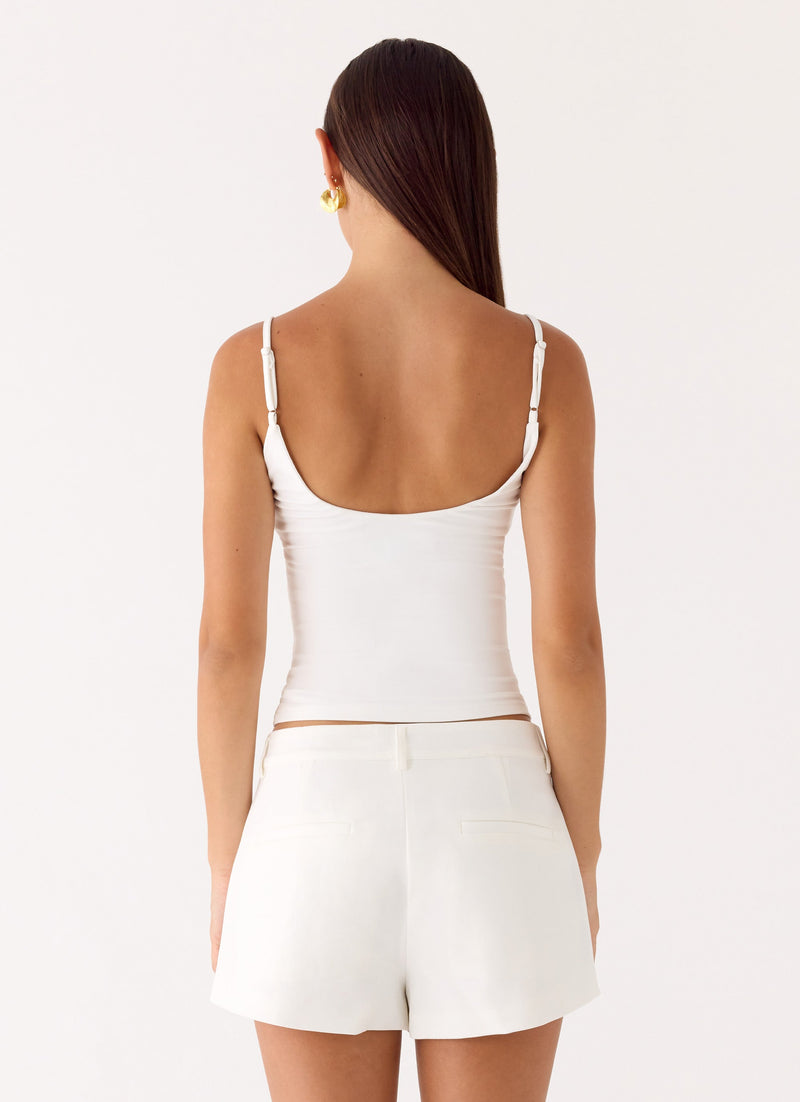 Asher Suiting Shorts - White