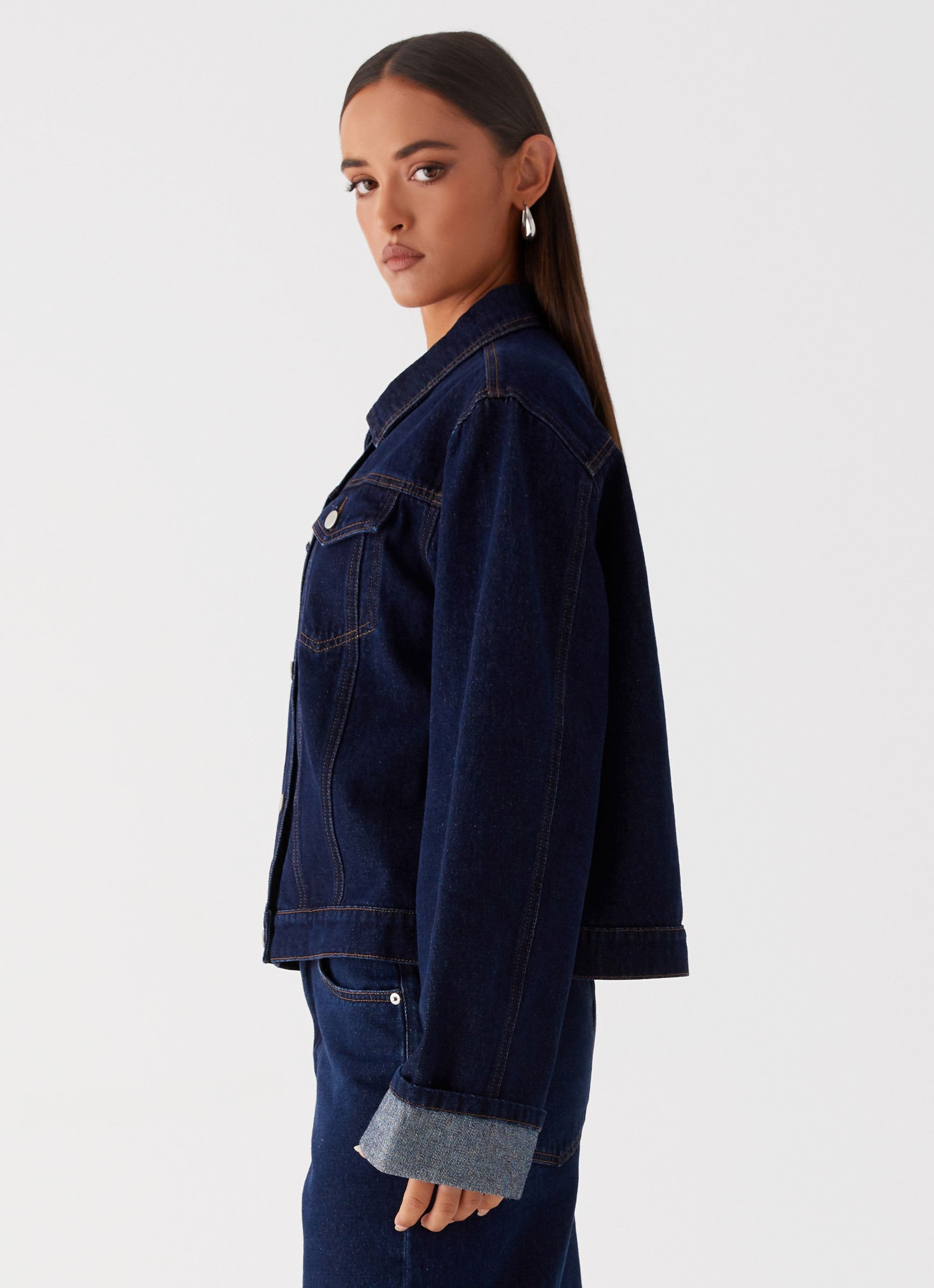 Jeans blue jacket top