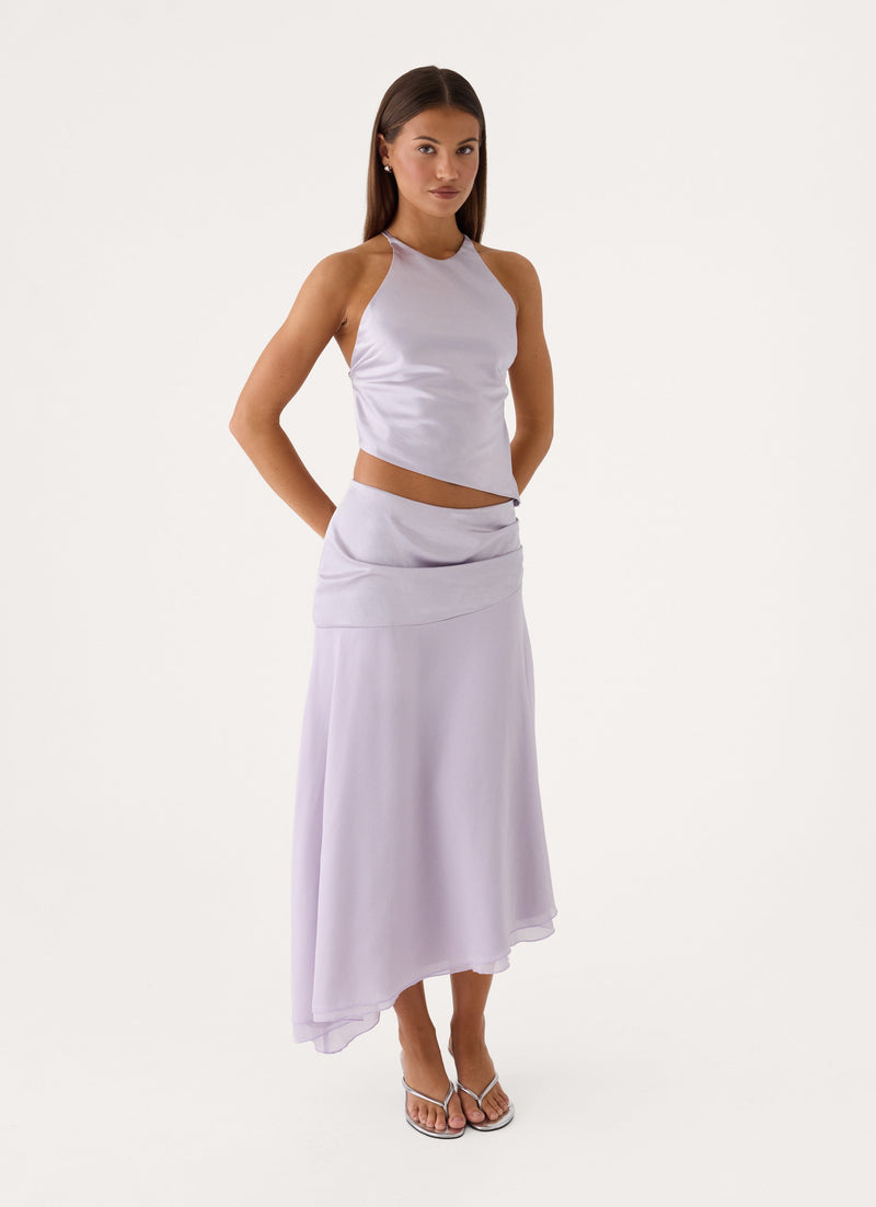 Be My Twilight Midi Skirt - Pale Lavender