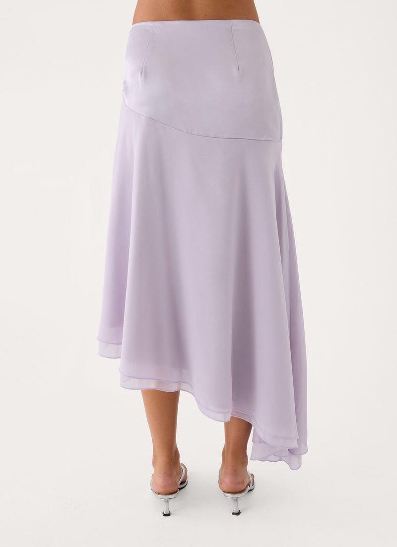Be My Twilight Midi Skirt - Pale Lavender