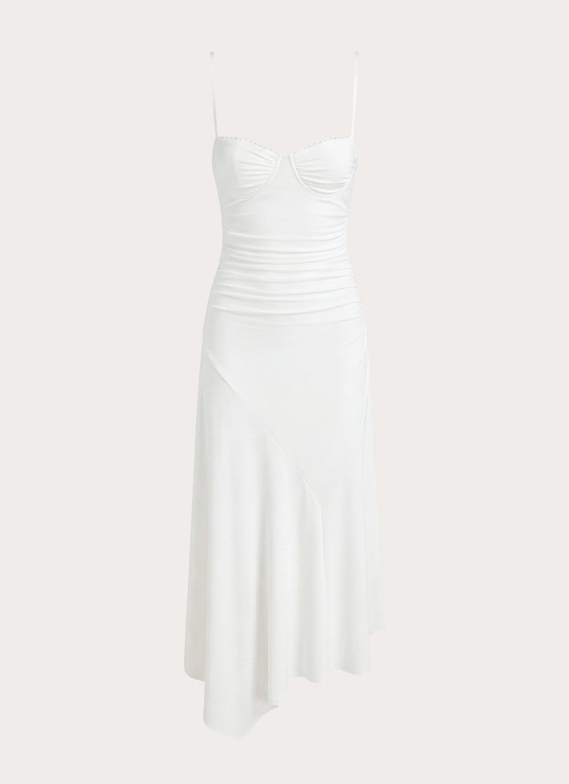 Bottle Pop Midi Dress - White