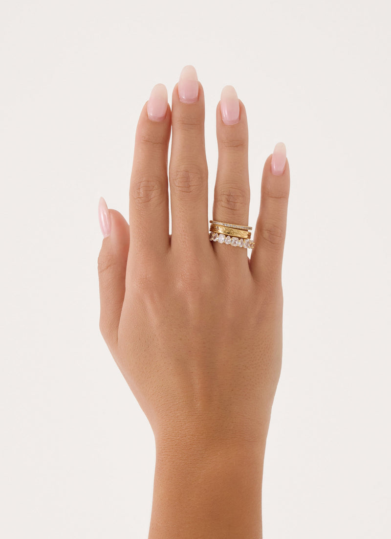 Carly Ring Stack - Gold