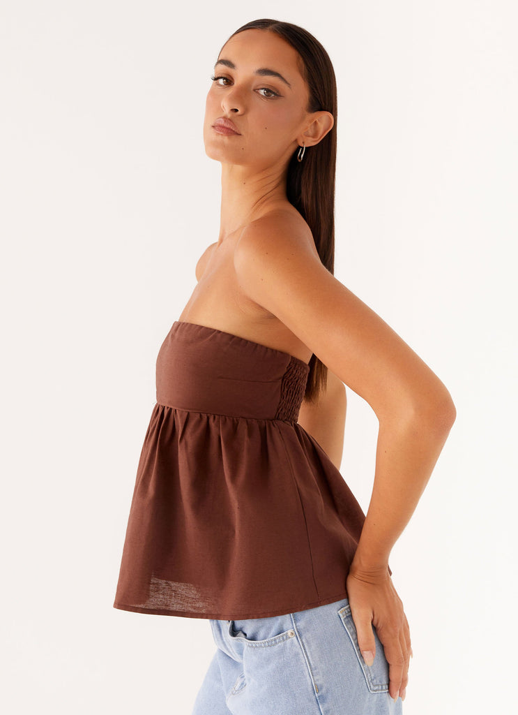 Cassie Tube Top - Chocolate