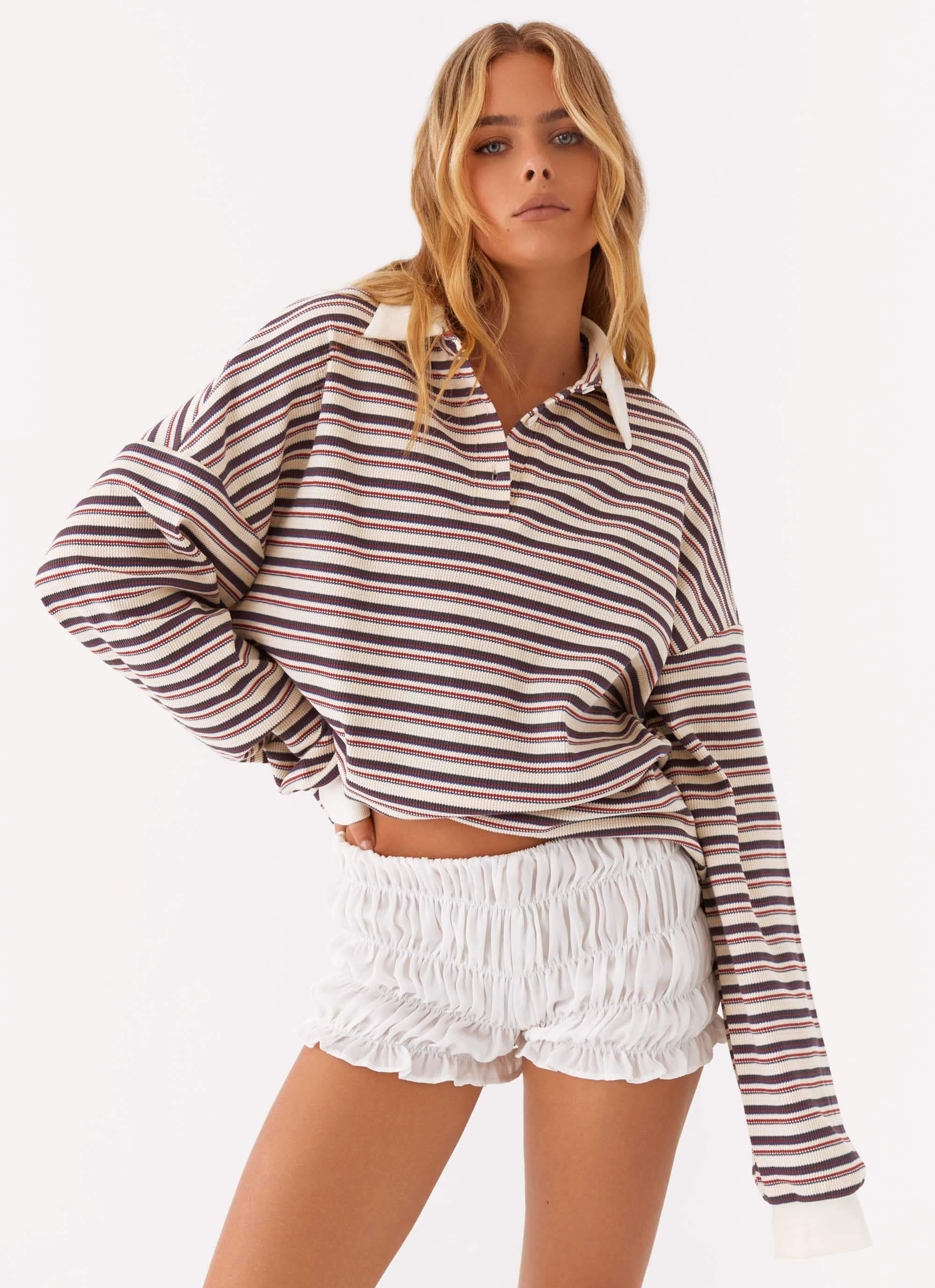 Champion Oversized Polo Top Multi Stripe – Peppermayo Canada