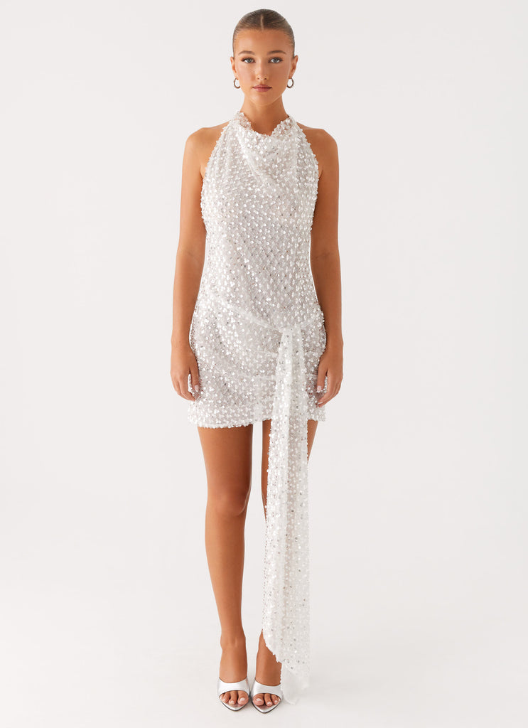 Cinta Sequin Mini Dress Silver 1