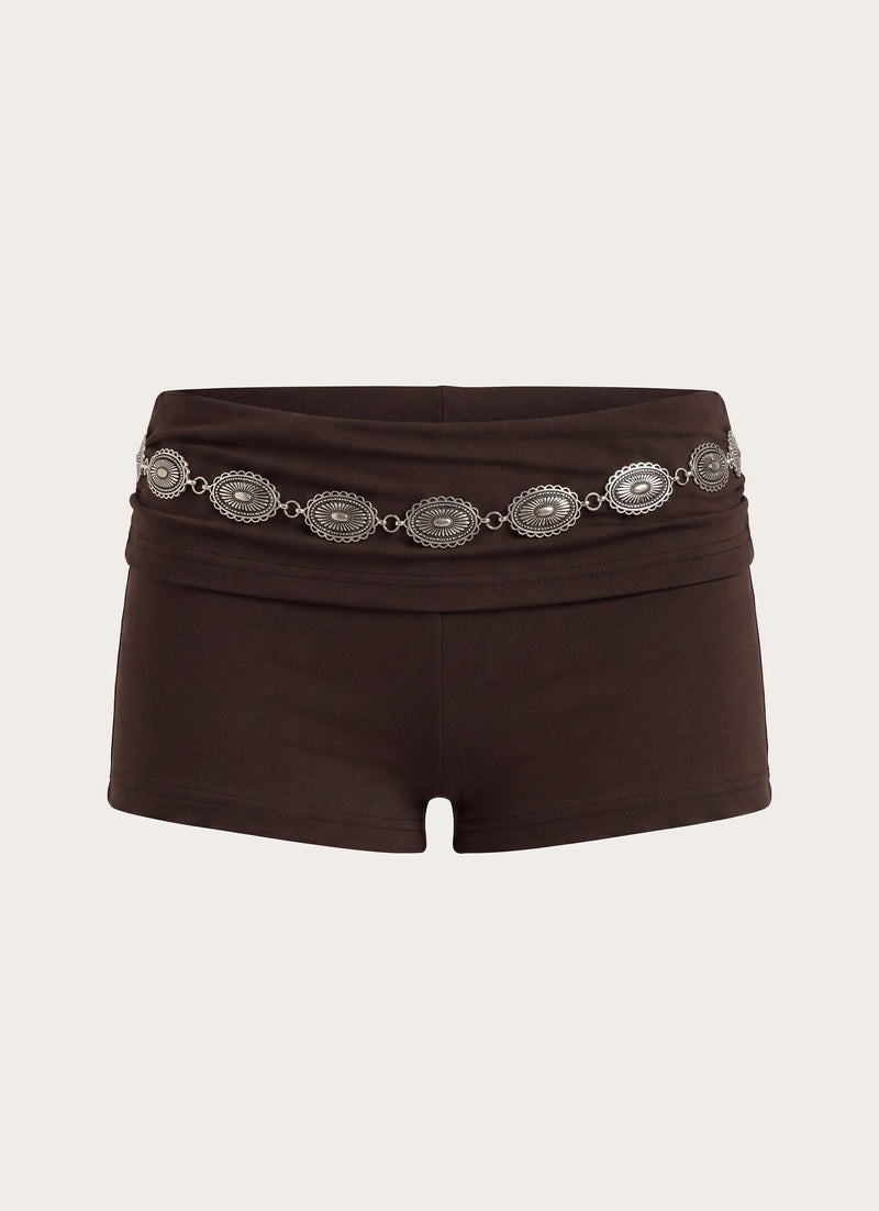 Coma Belt Low Rise Shorts - Chocolate