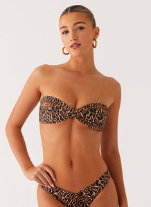 Delta Bandeau Bikini Top - Cheetah