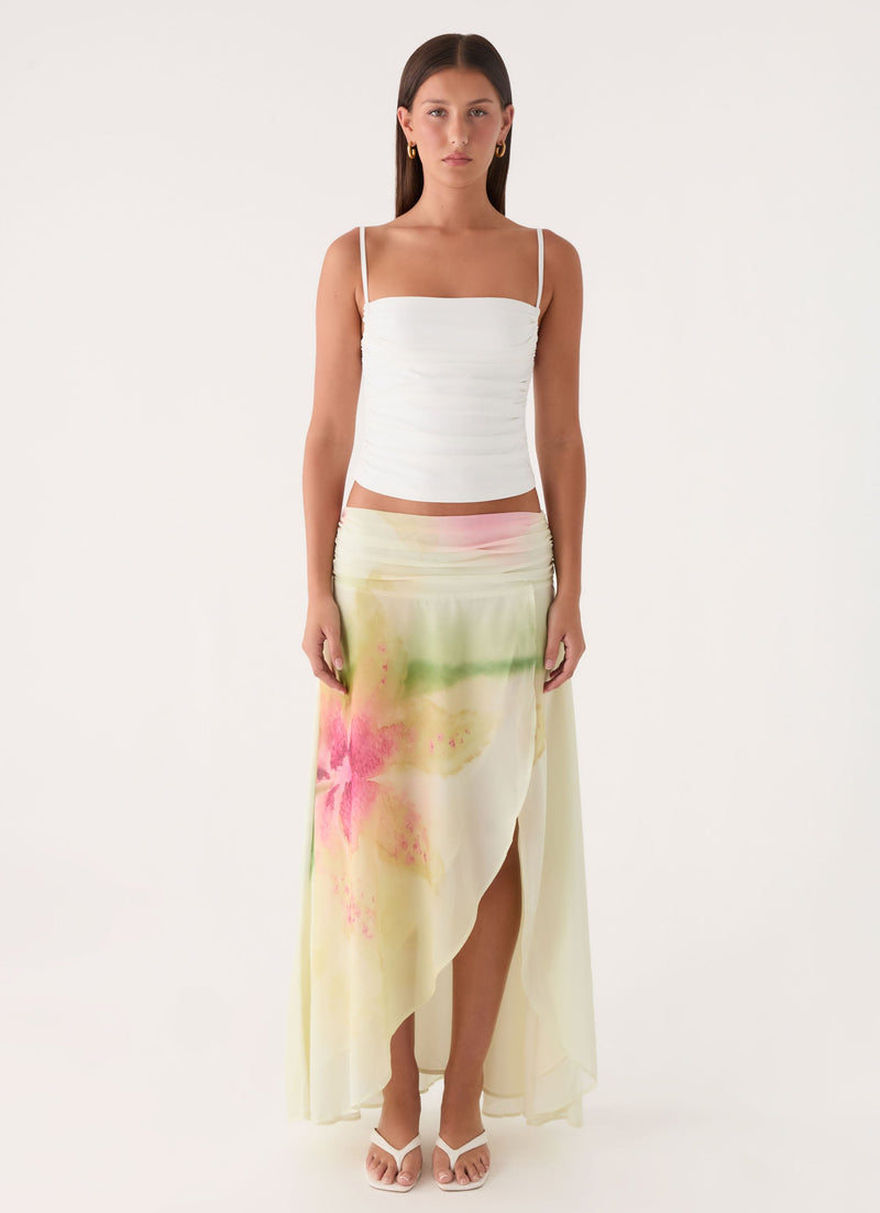 Effy Ruched Top - White