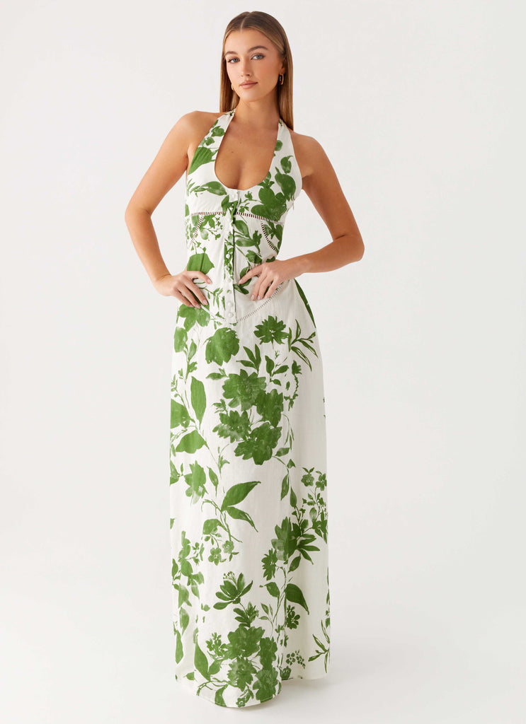 Ember Valley Maxi Dress - Verdant Bloom