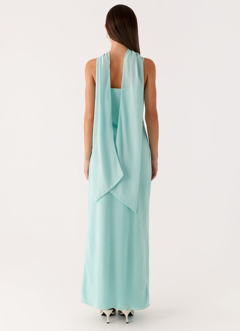 Eternelle Square Neck Maxi Dress - Teal