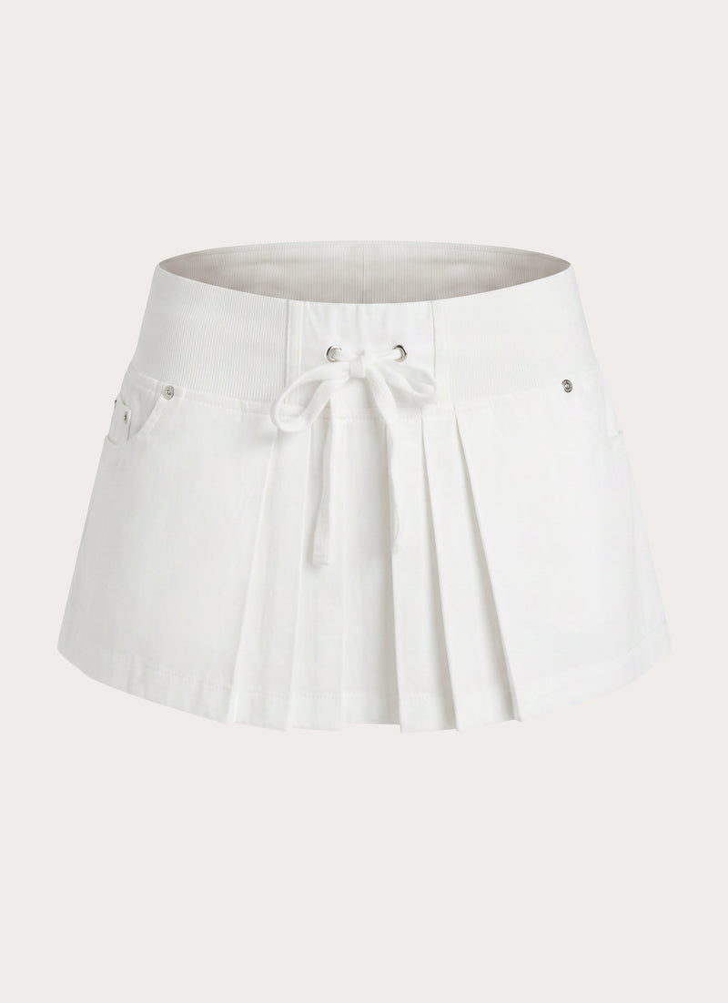 Evrin Cargo Mini Skort - White