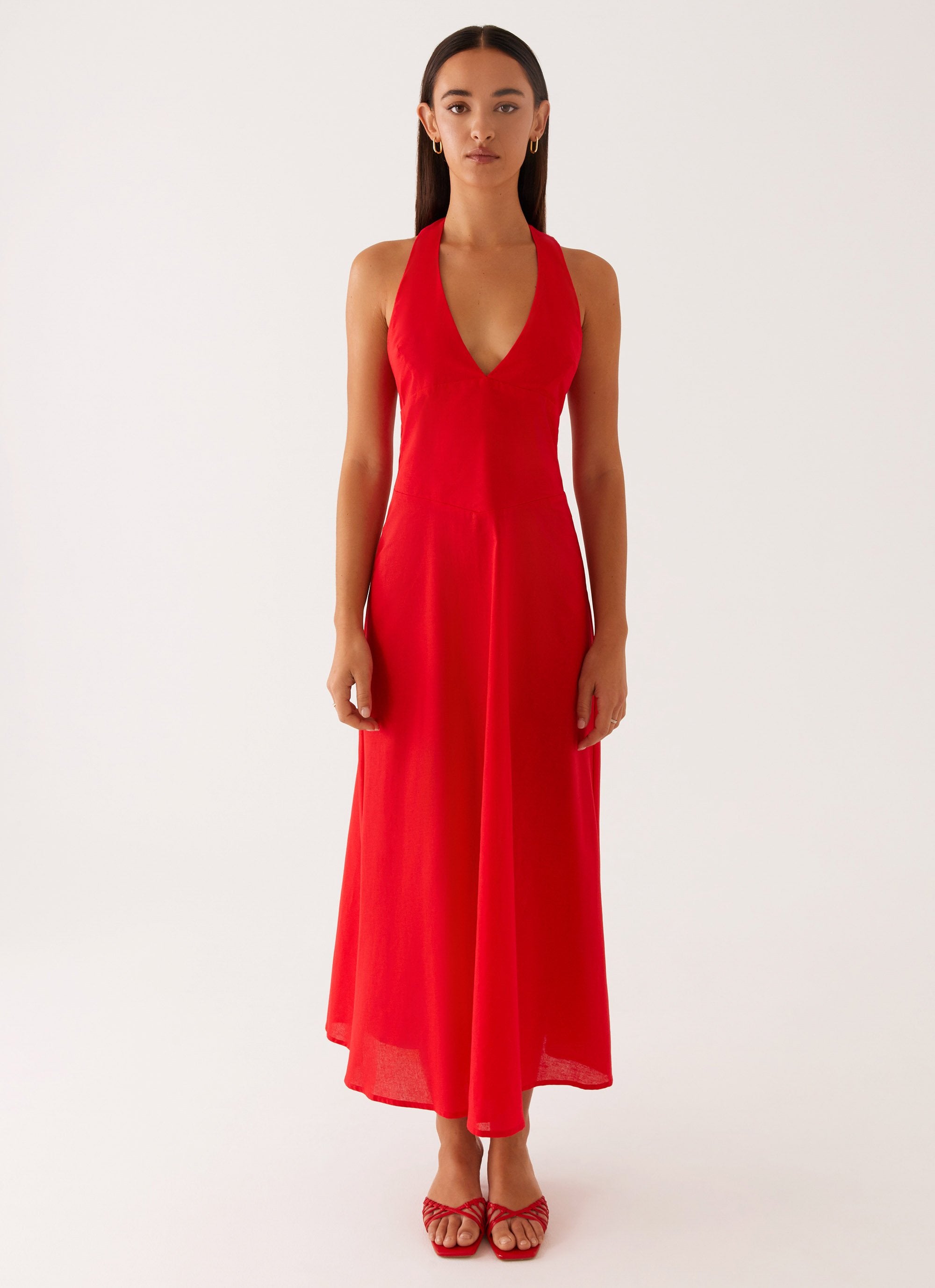 Falling For You Midi Dress - Red Peppermayo Canada Falling For You Midi Dress - Red Peppermayo Canada