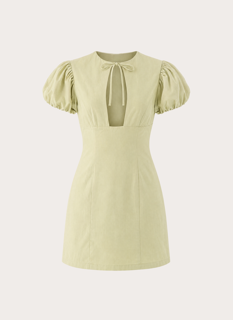 Fiora Mini Dress - Soft Lime
