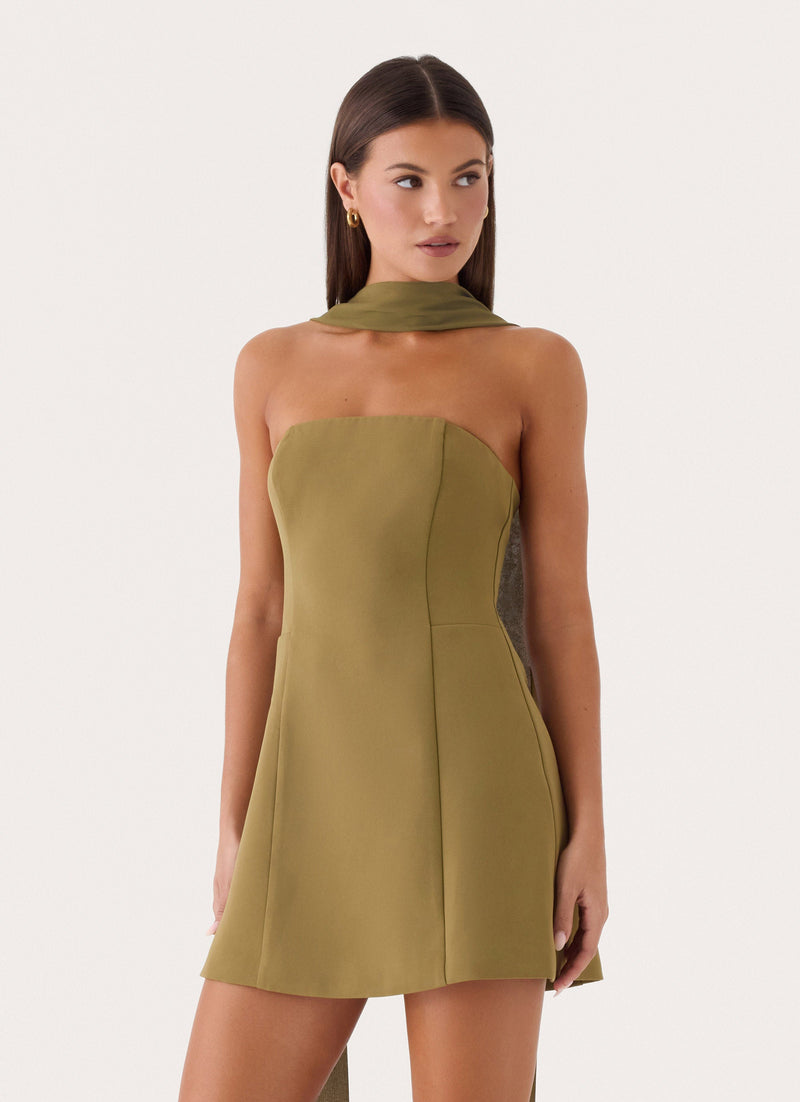 For Love Mini Dress - Olive Green