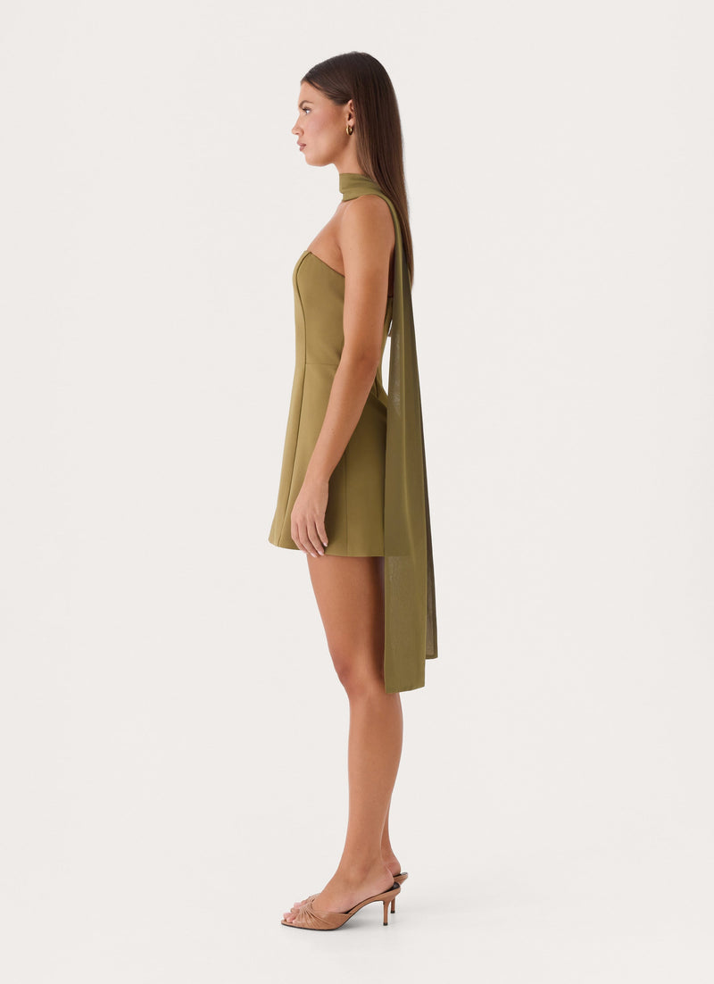 For Love Mini Dress - Olive Green
