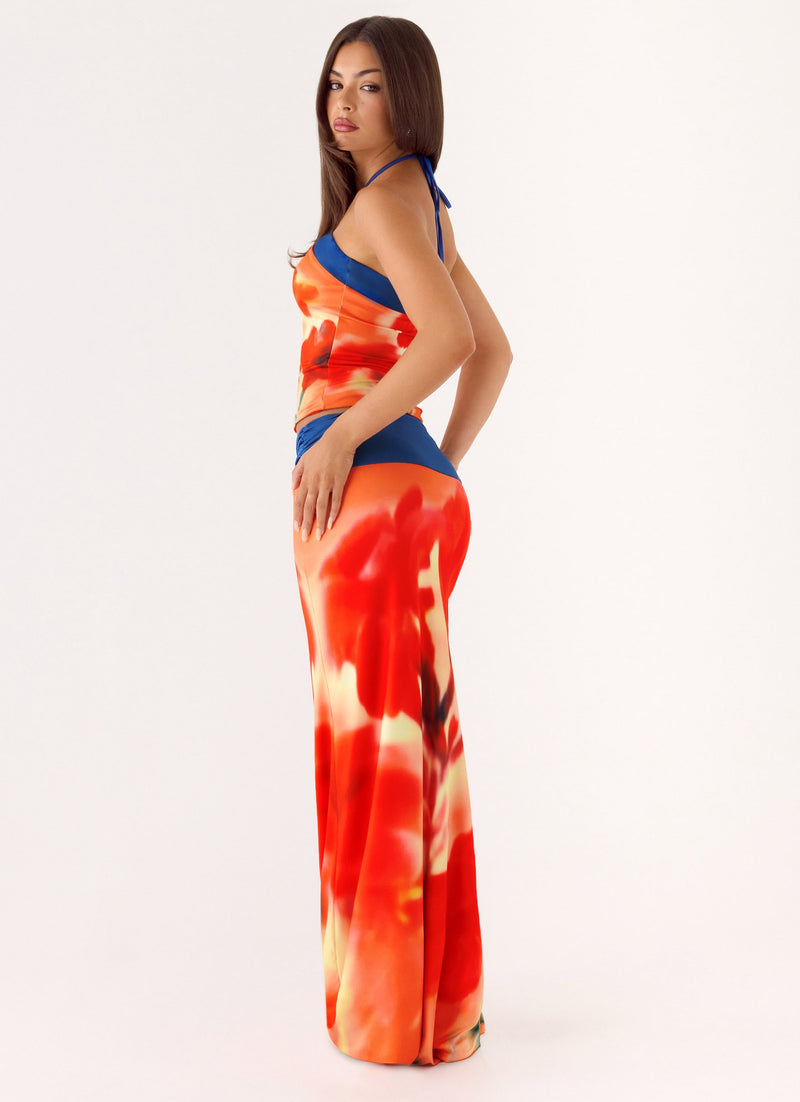 Fraser Maxi Skirt - Sunburnt Petal