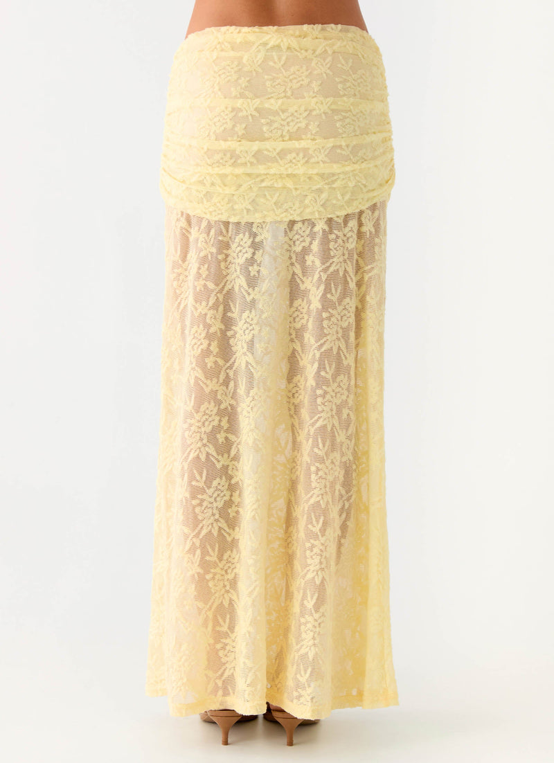 Farruko Jacquard Maxi Skirt - Butter