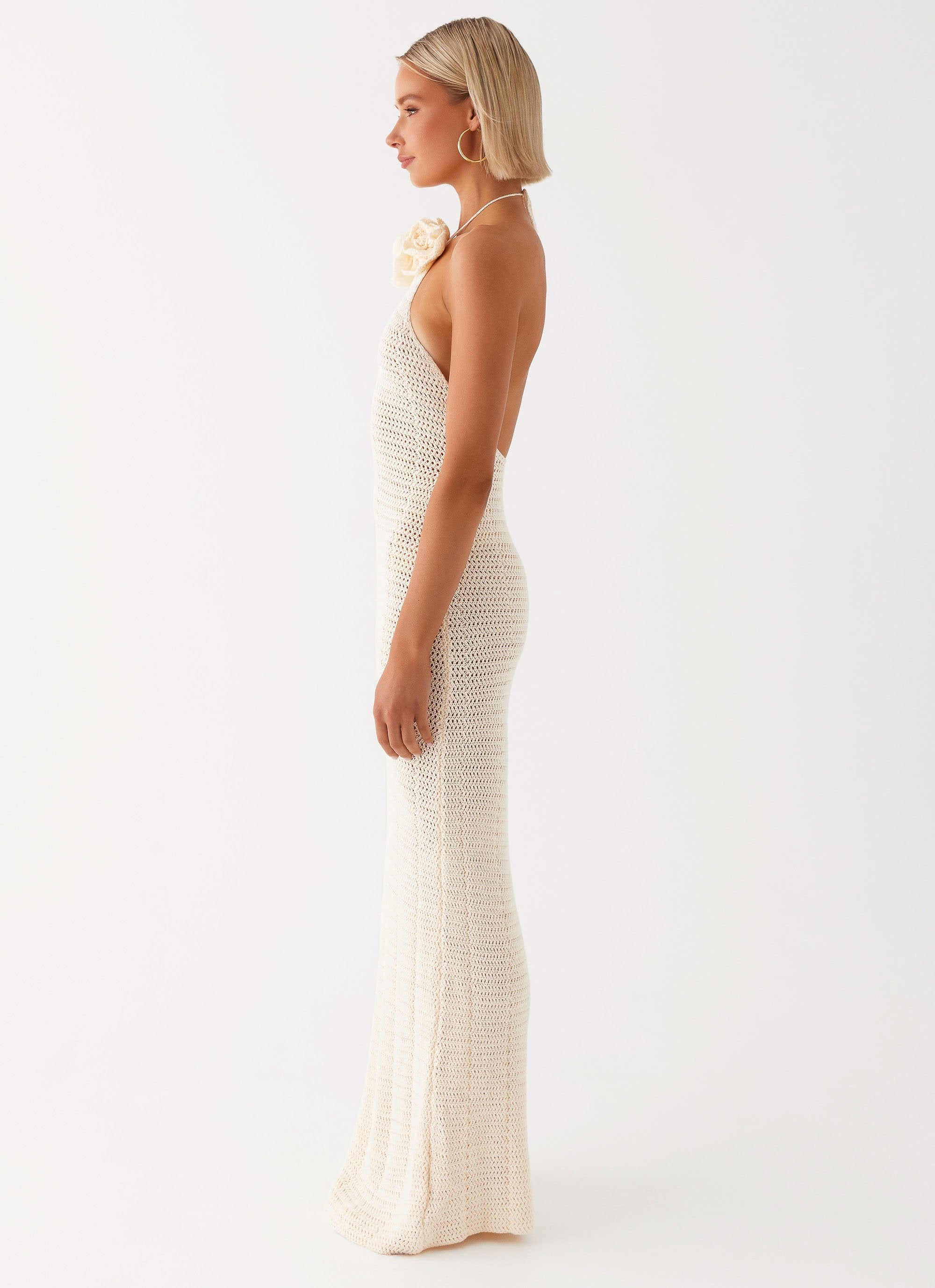 Gia Rose Halter Neck Maxi Dress - Ivory – Peppermayo Canada