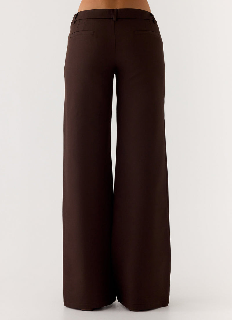 Hot As Ice Low Rise Pants - Chocolate