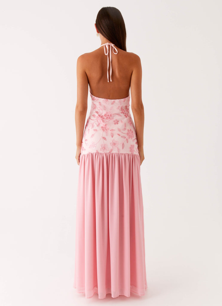Janelle Beaded Maxi Dress - Pink