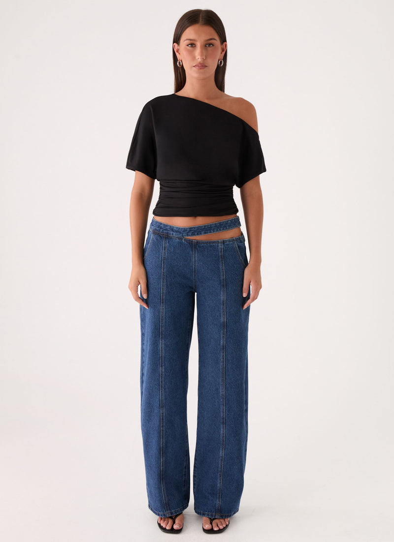 Janni Off Shoulder Top - Black