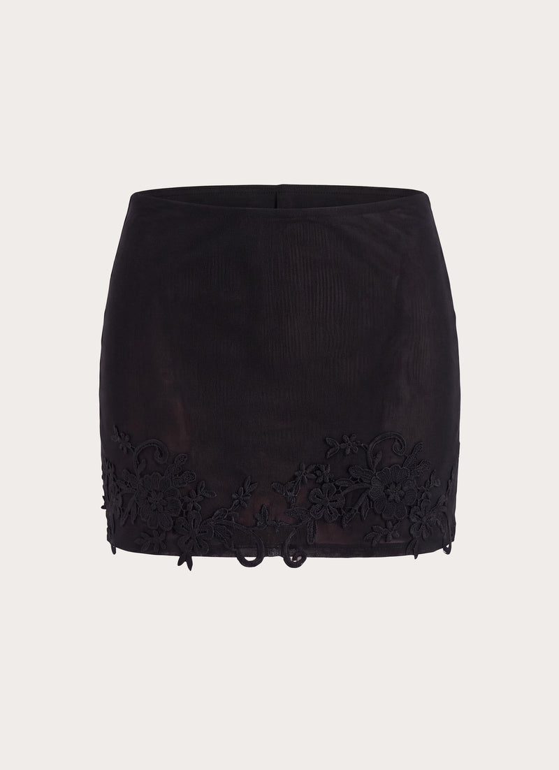 Lace Daydreams Mini Skirt - Black