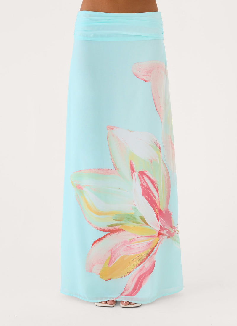Linus Low Rise Maxi Skirt - Floral Print