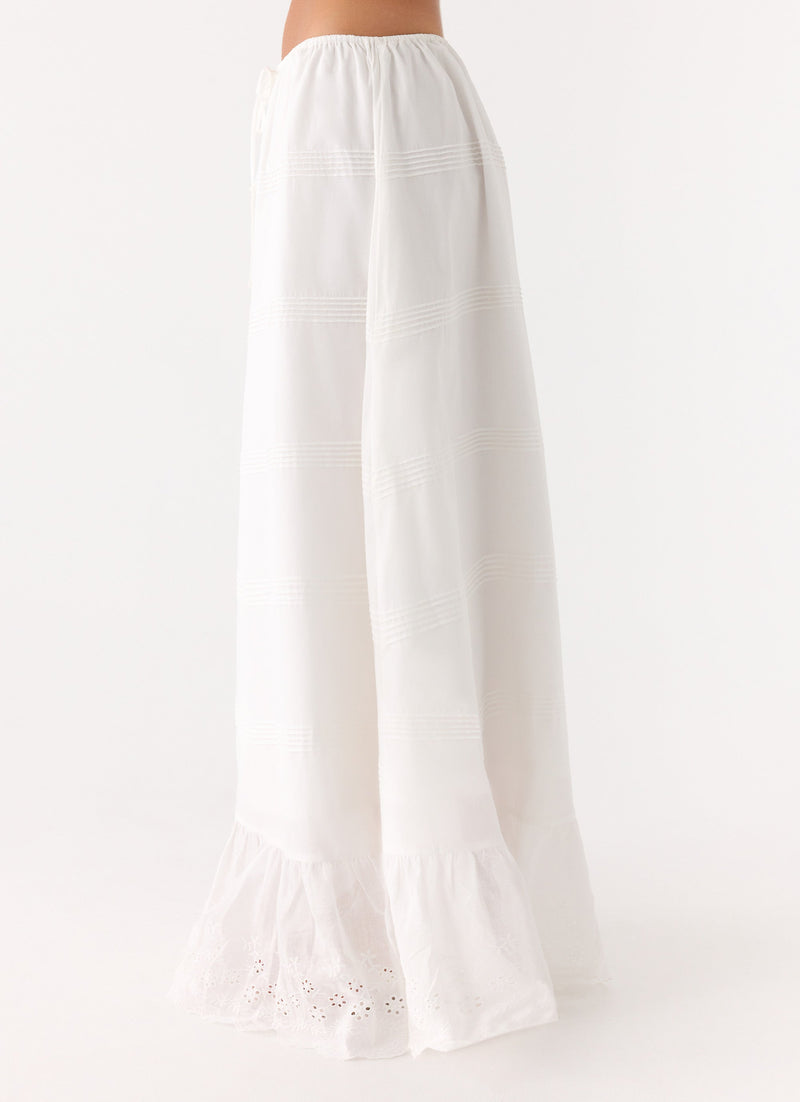 Lior Cotton Maxi Skirt - White