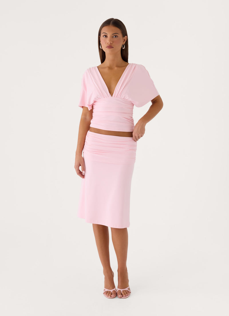 Lorelei Midi Skirt - Pink