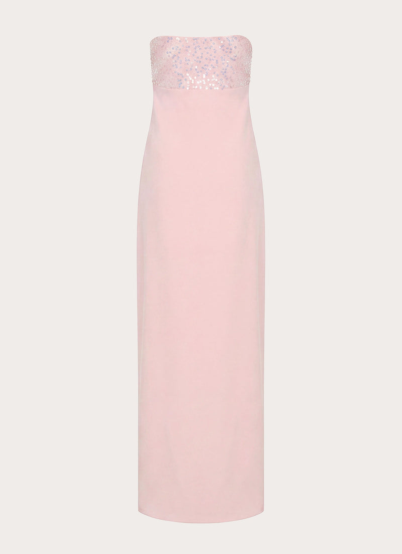 Lucienne Strapless Maxi Dress - Pink