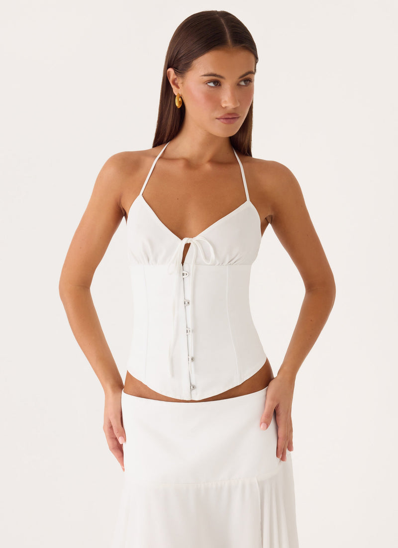 Madi Corset Top - White