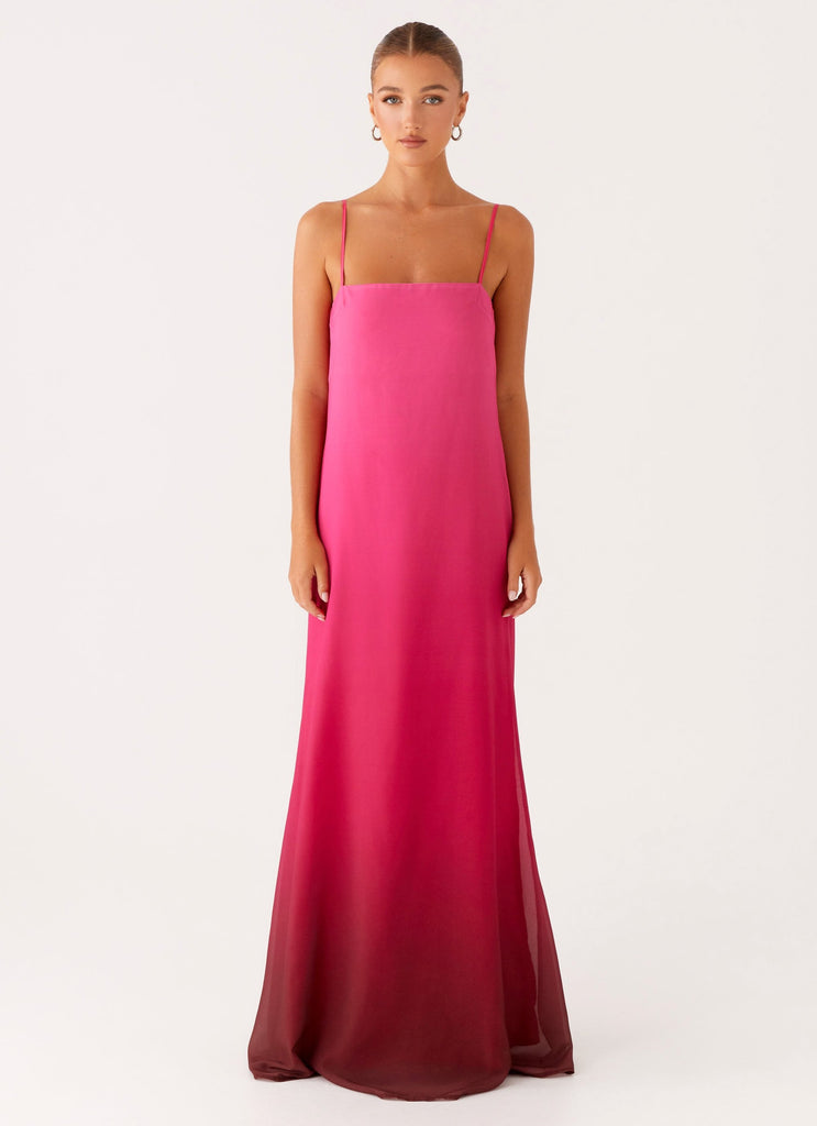 Marianne Maxi Dress - Fuchsia Gradient