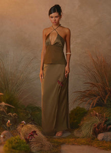 Mavie Maxi Skirt - Khaki