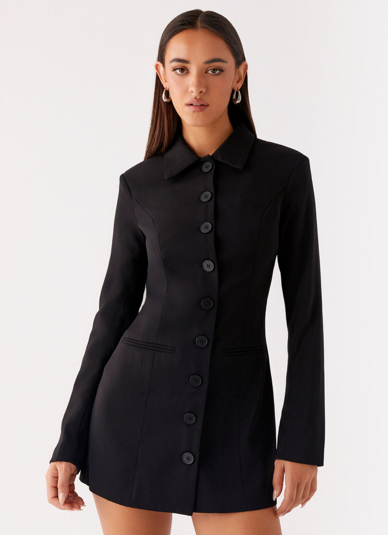 Memphis Blazer Mini Dress - Black