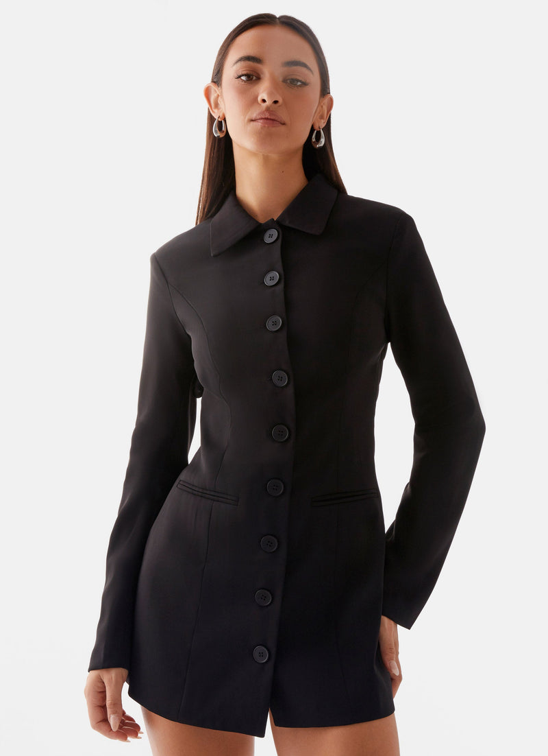 Memphis Blazer Mini Dress - Black