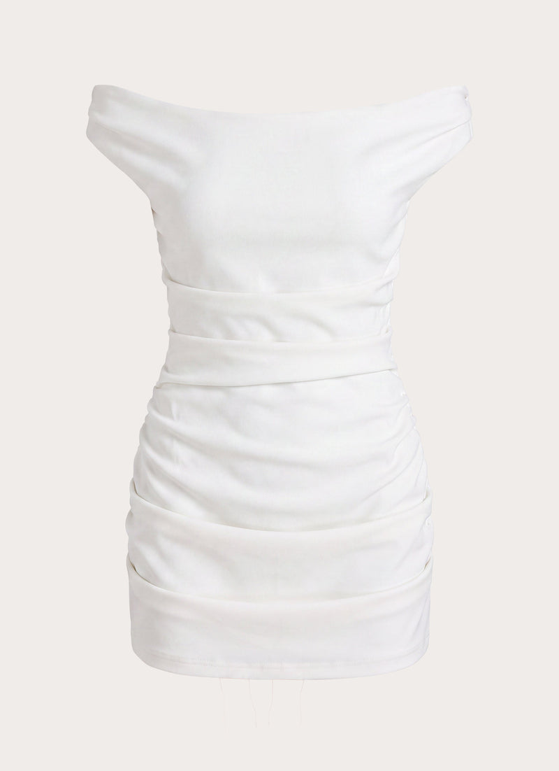 Morgan Off Shoulder Mini Dress - Ivory