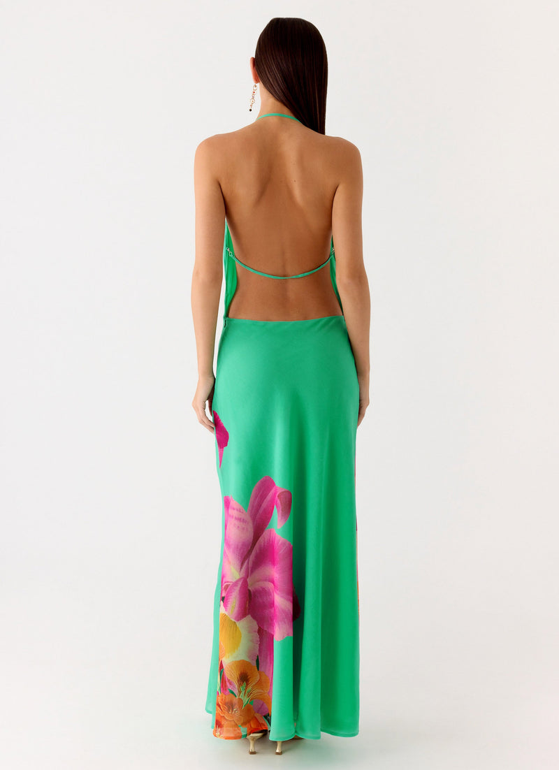 Morning Crush Cowl Maxi Dress - Jungle Bloom