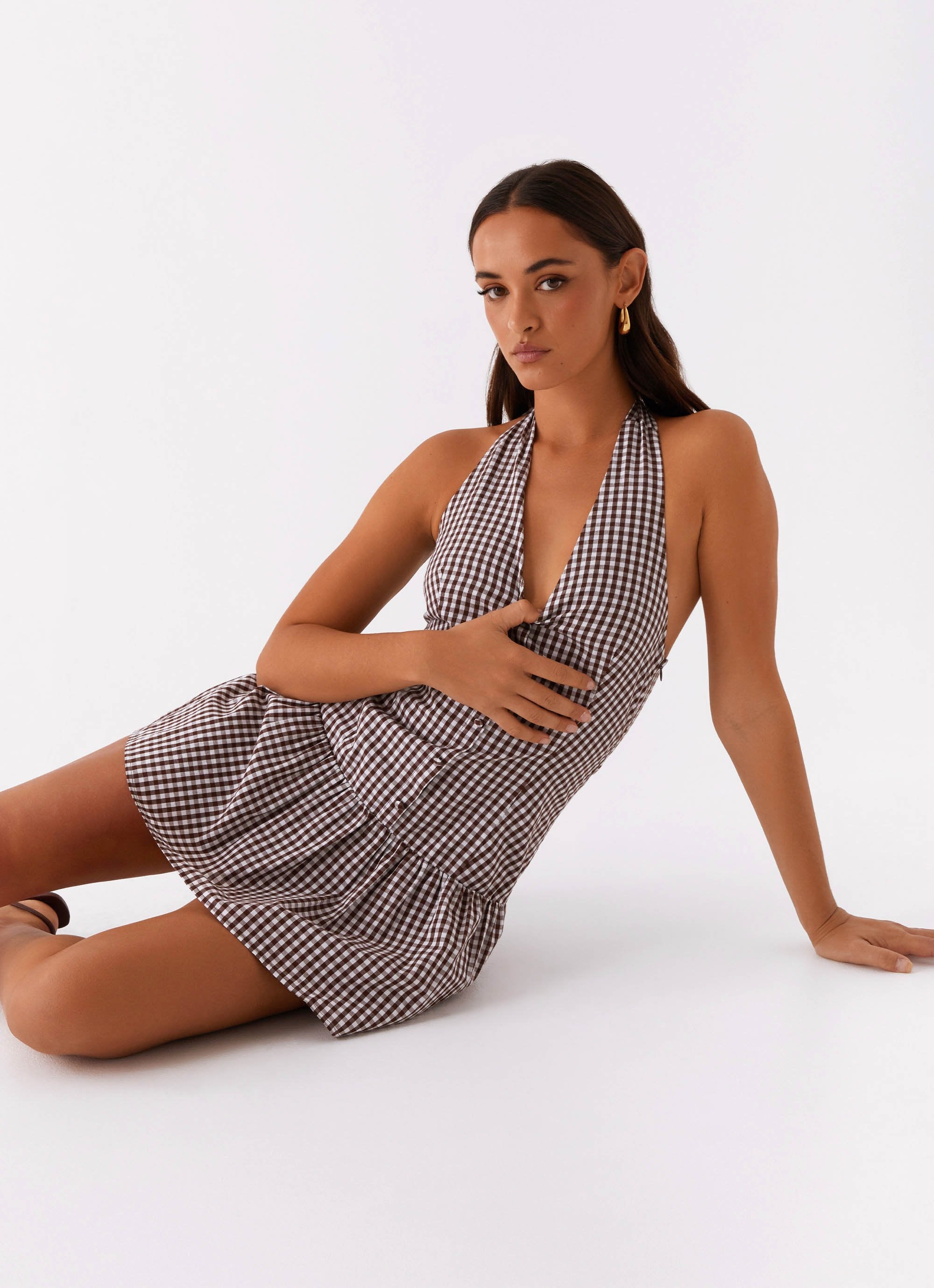 Gingham dress mini hot sale