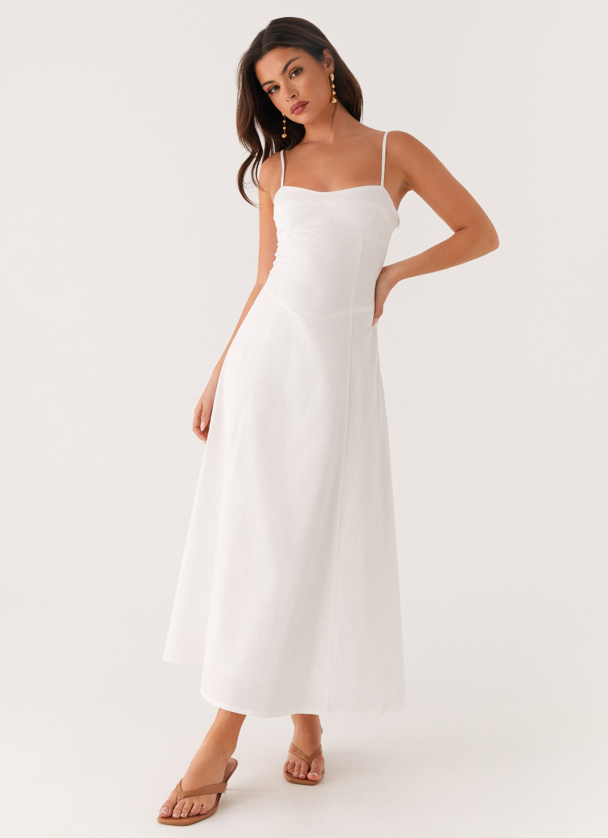 Noosa Midi Dress - White Noosa Midi Dress - White