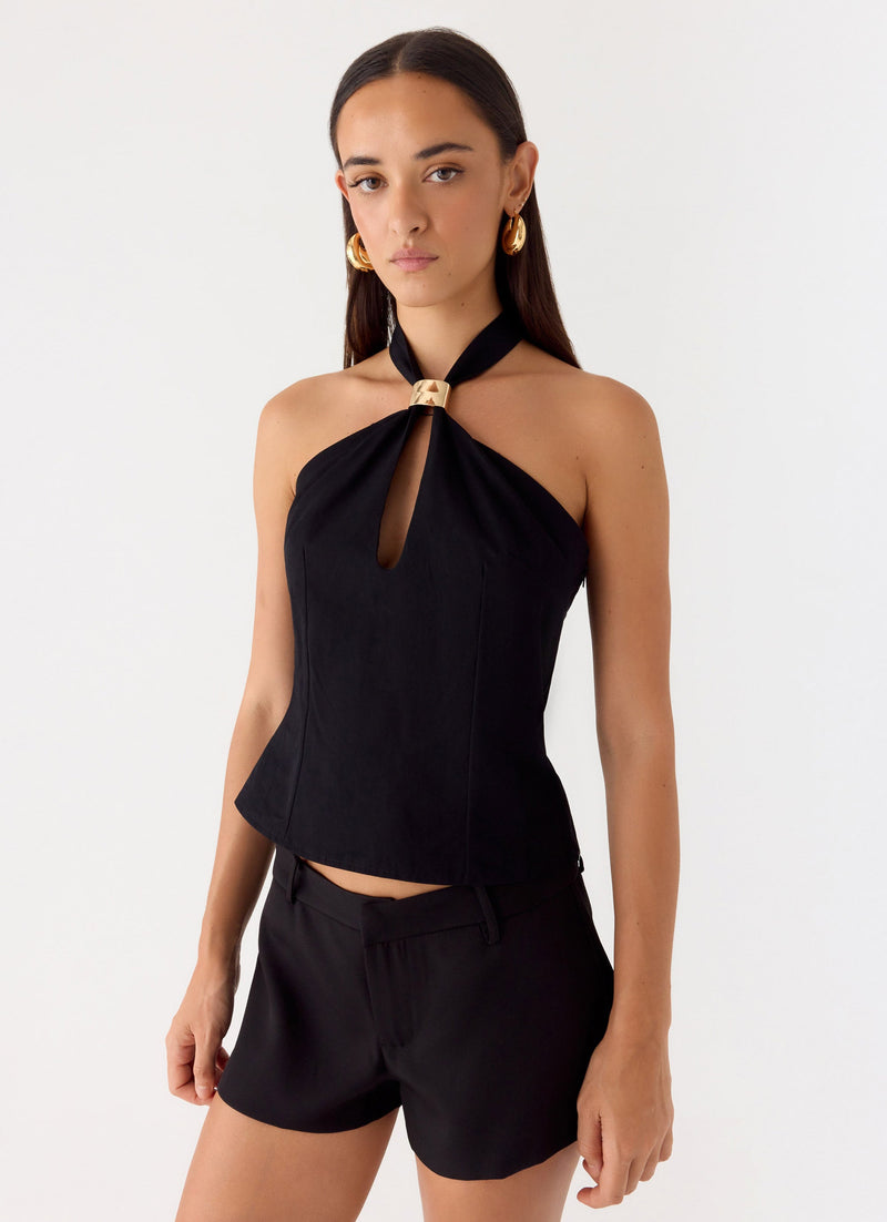 Odetta Halter Top - Black