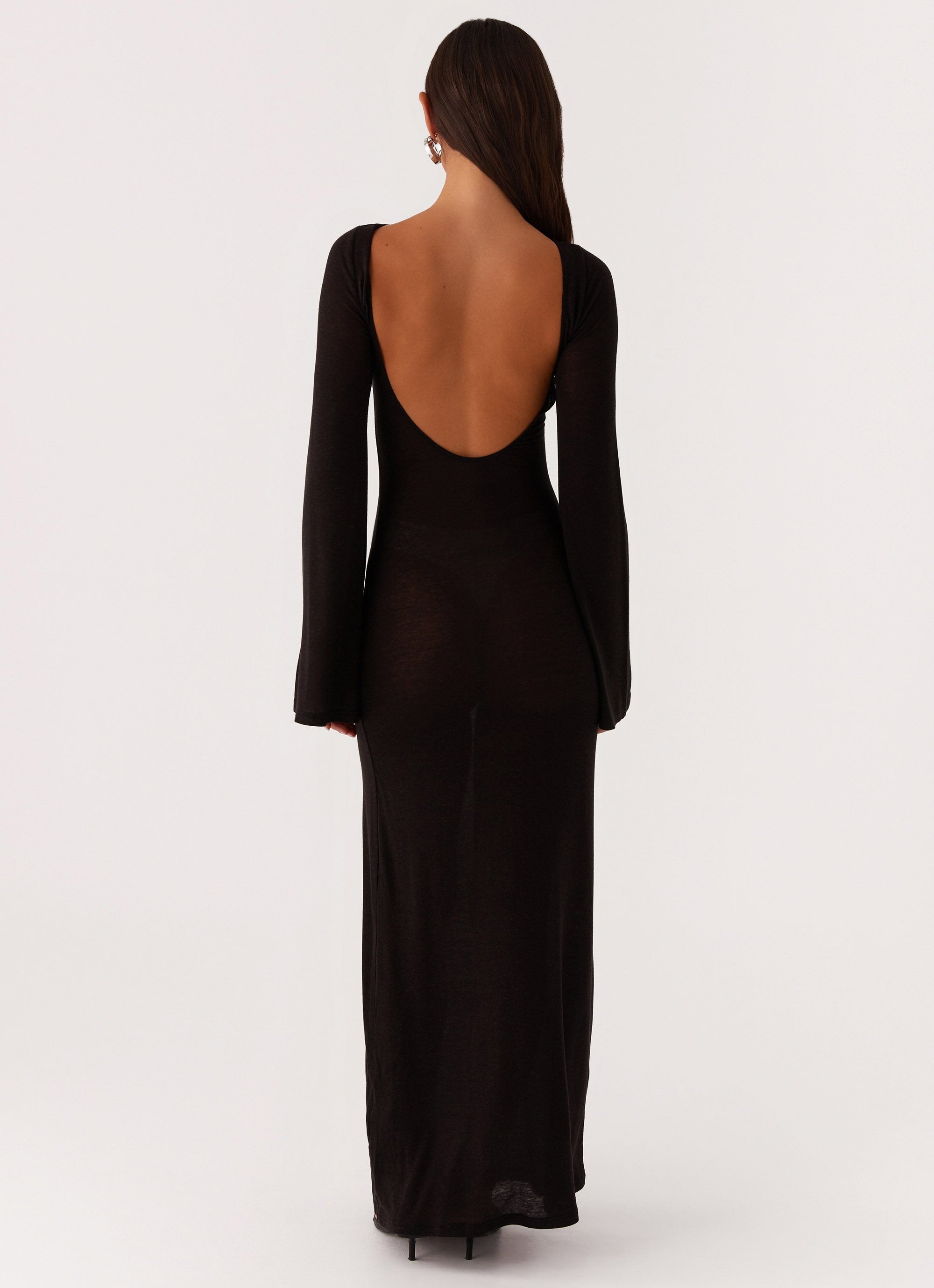 Olivia Long Sleeve Maxi Dress - Black Peppermayo Canada Olivia Long Sleeve Maxi Dress - Black Peppermayo Canada