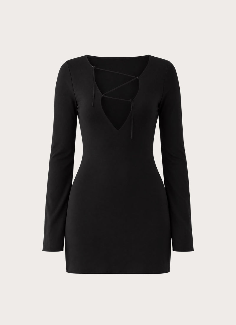 Perry Mini Dress - Washed Black