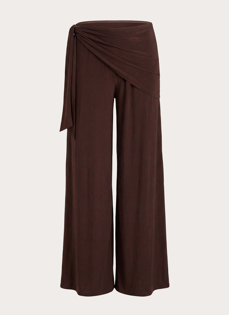 Riyan Waist Scarf Pant - Chocolate