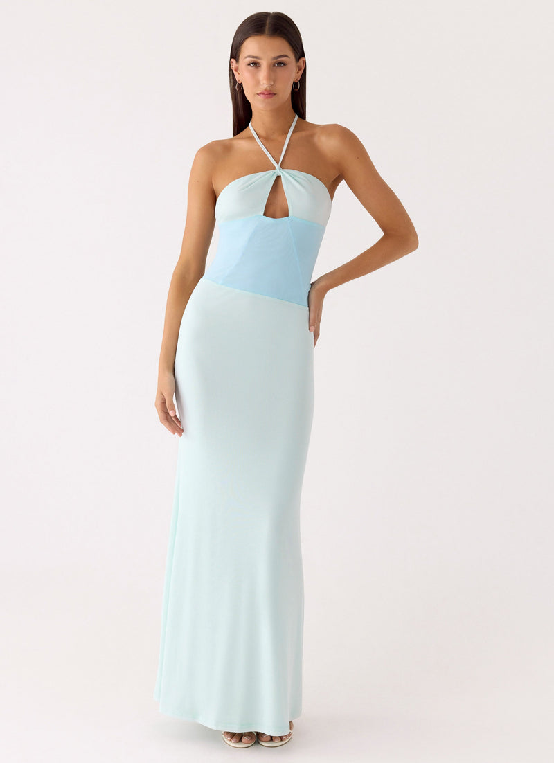 Romilly Mesh Maxi Dress - Teal