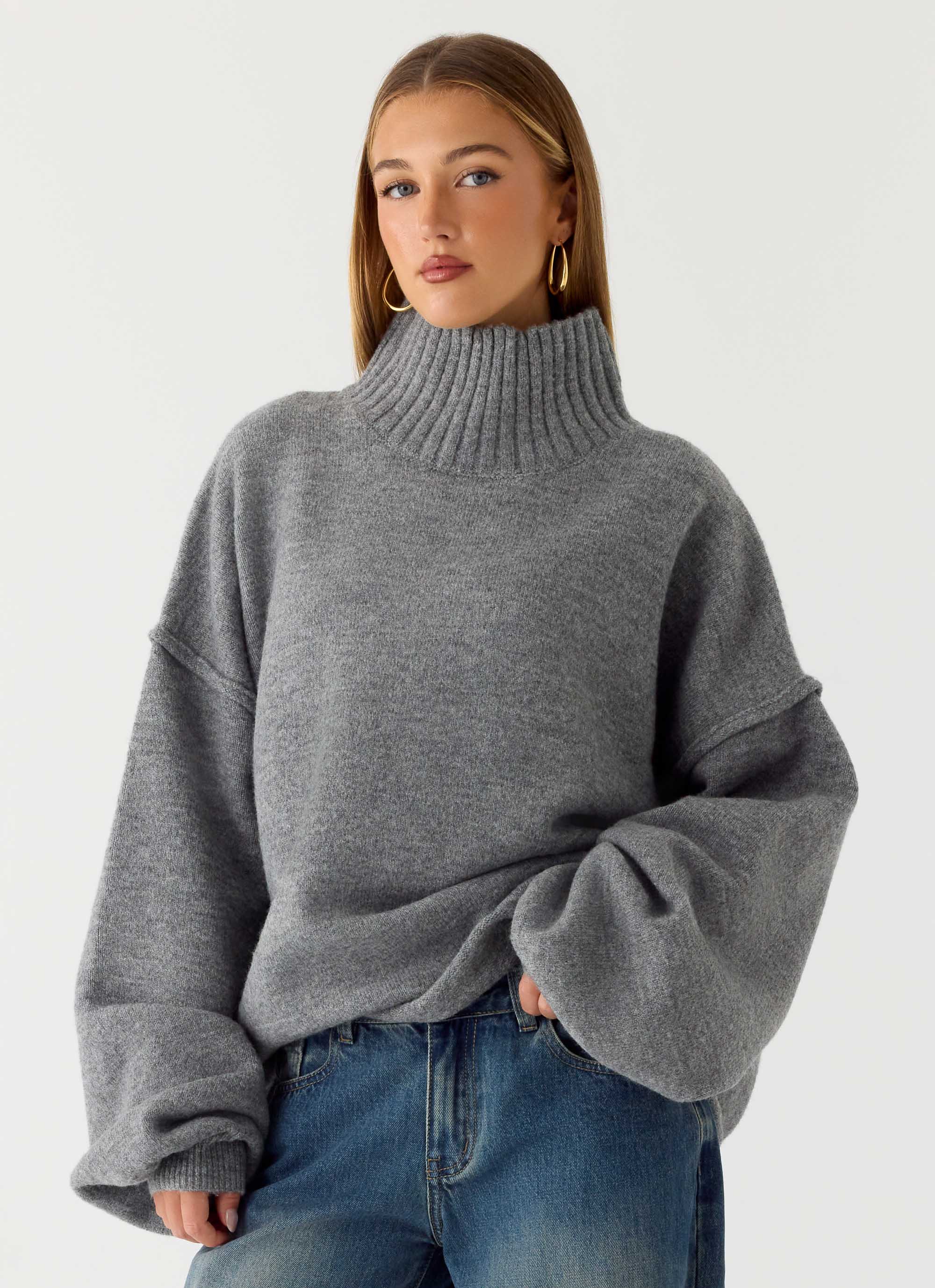Roux Knit Sweater - Grey – Peppermayo Canada