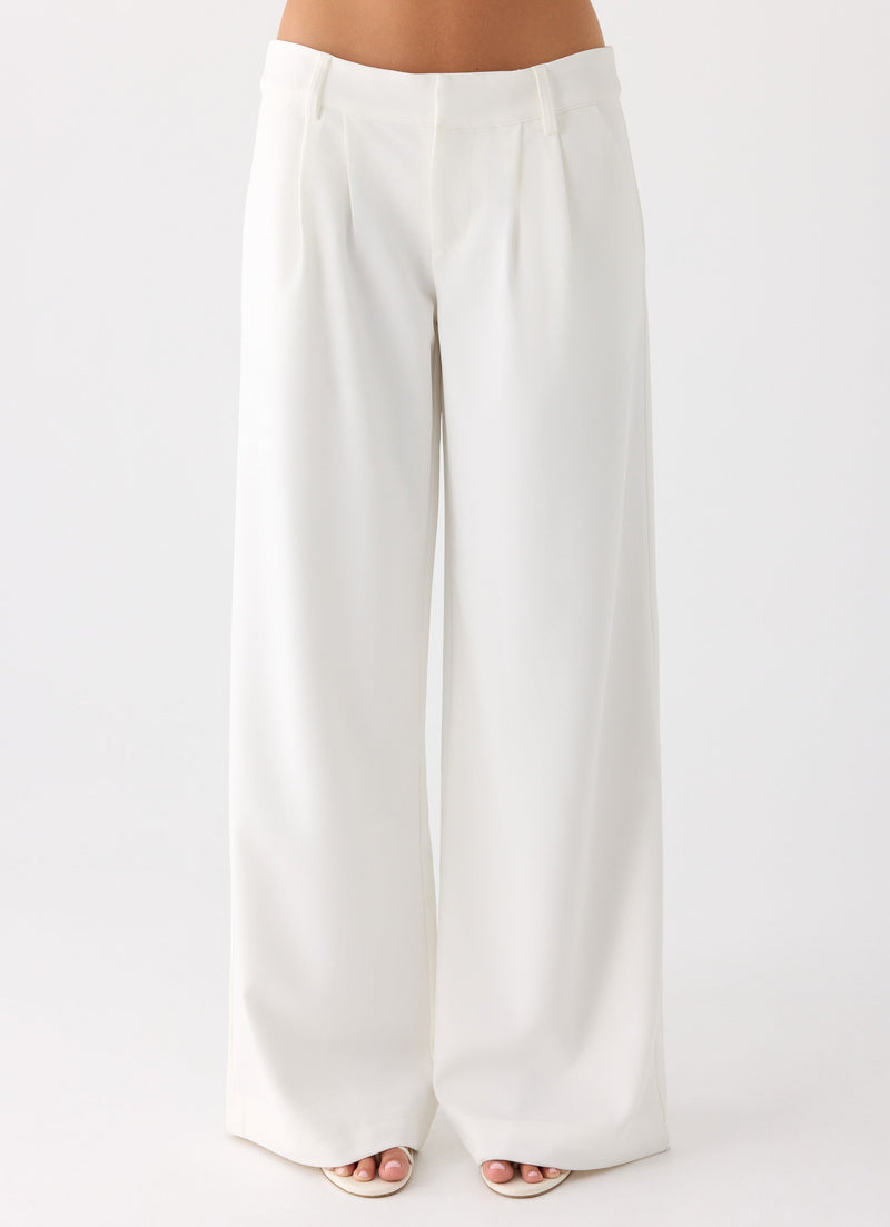 Samuel Low Rise Suiting Pants - White